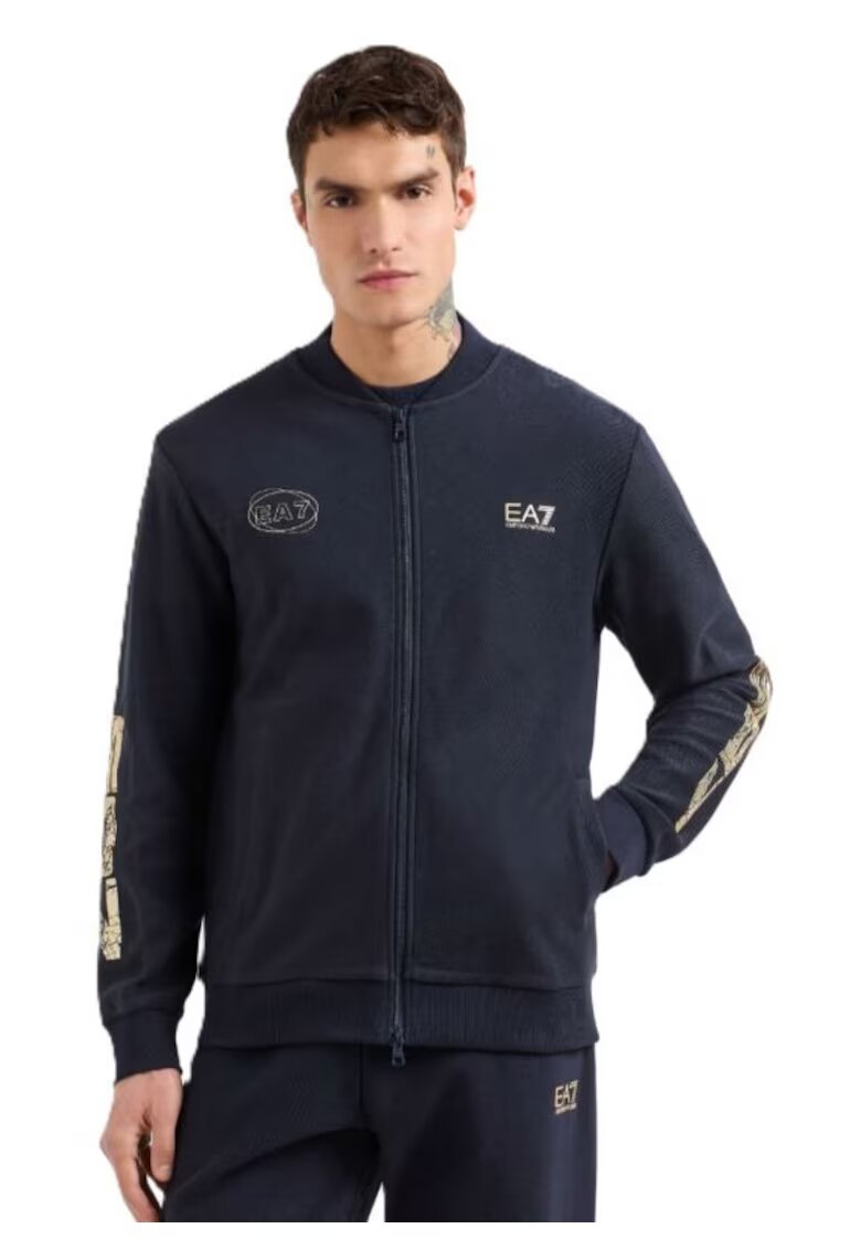 EA7 Блуза с цип за Lifestyle - M T-TOP FZ GOLD - 7M000314-AF13527-UB102 - Синьо