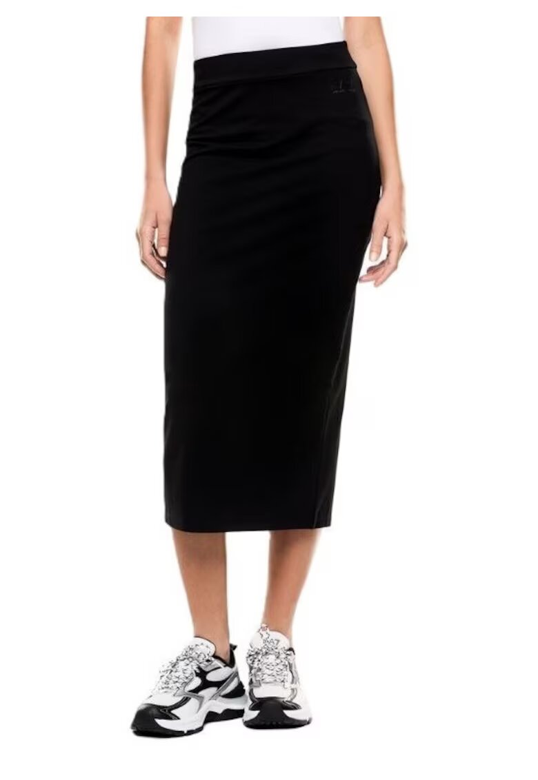 EA7 Дамска пола TRAIN LOGO SERIES TAPE W SKIRT - Памук - Черна