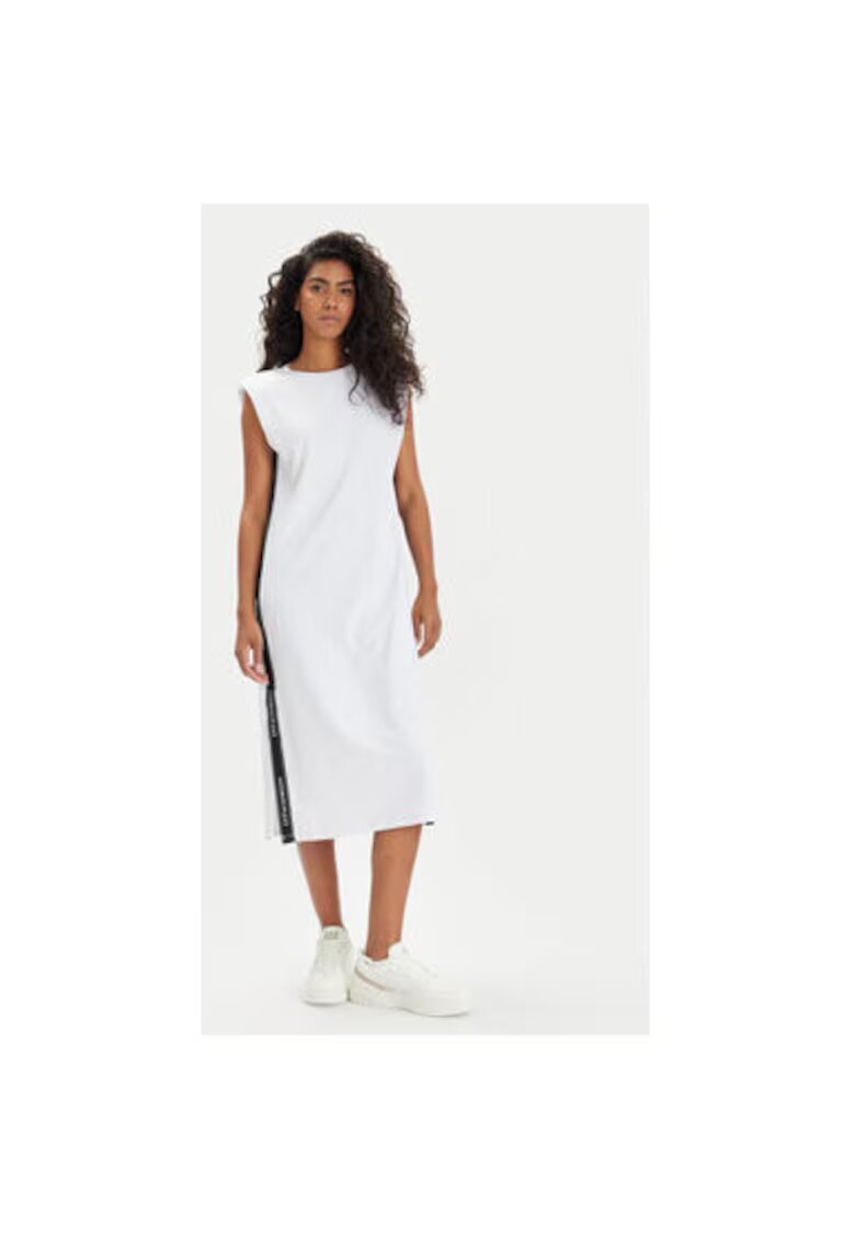 EA7 Дамска рокля - Emporio Armani 303539405 - Памук/Модал - Бяла - Бял