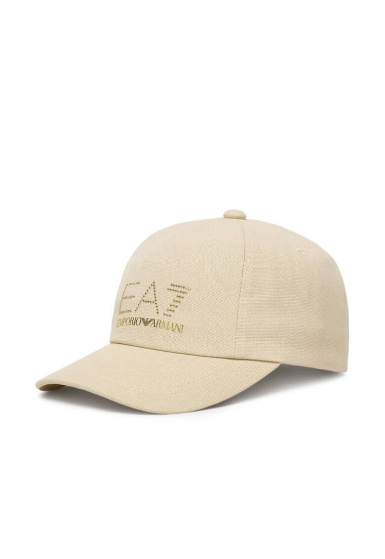 EA7 Дамска шапка с козирка - Emporio Armani - бежова - Един размер INTL
