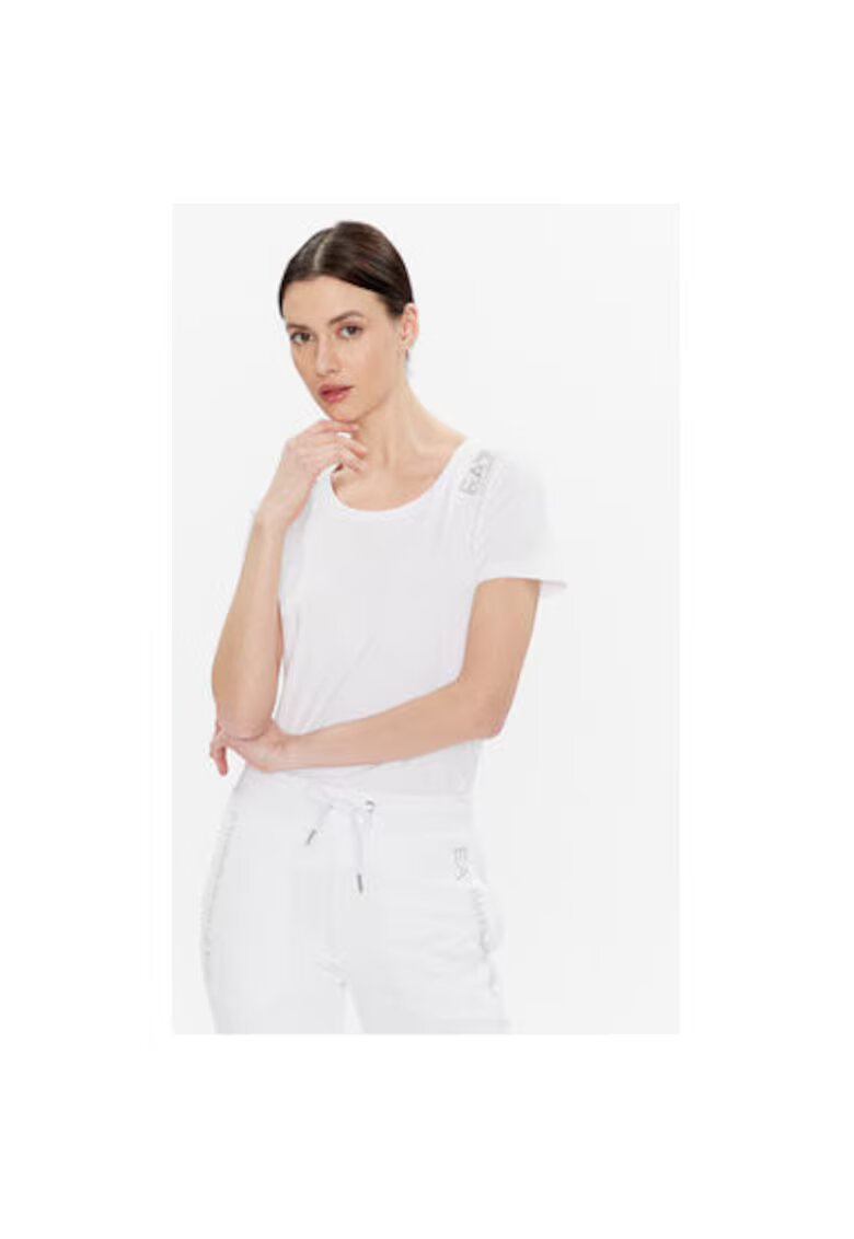 EA7 Дамска тениска - Emporio Armani 302480005 - Памук - S INTL - Бяла