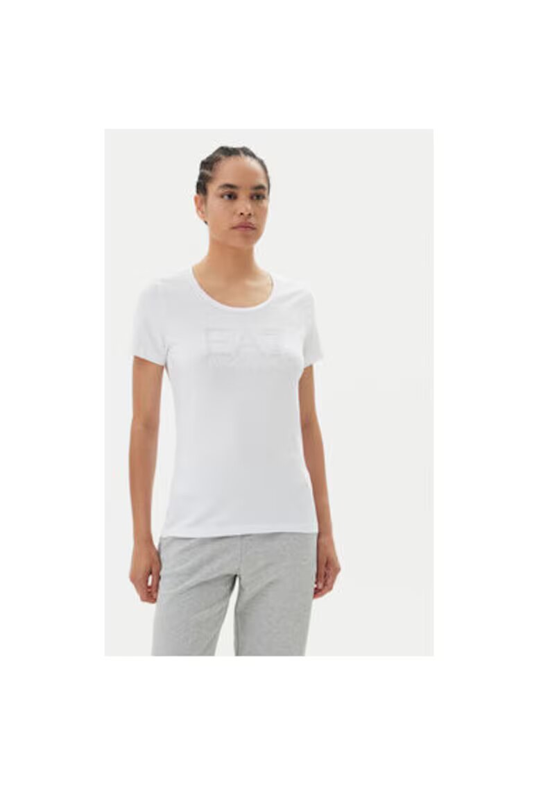 EA7 Дамска тениска Emporio Armani - 7W000094 AF10373 - Памук - Бял - Бял