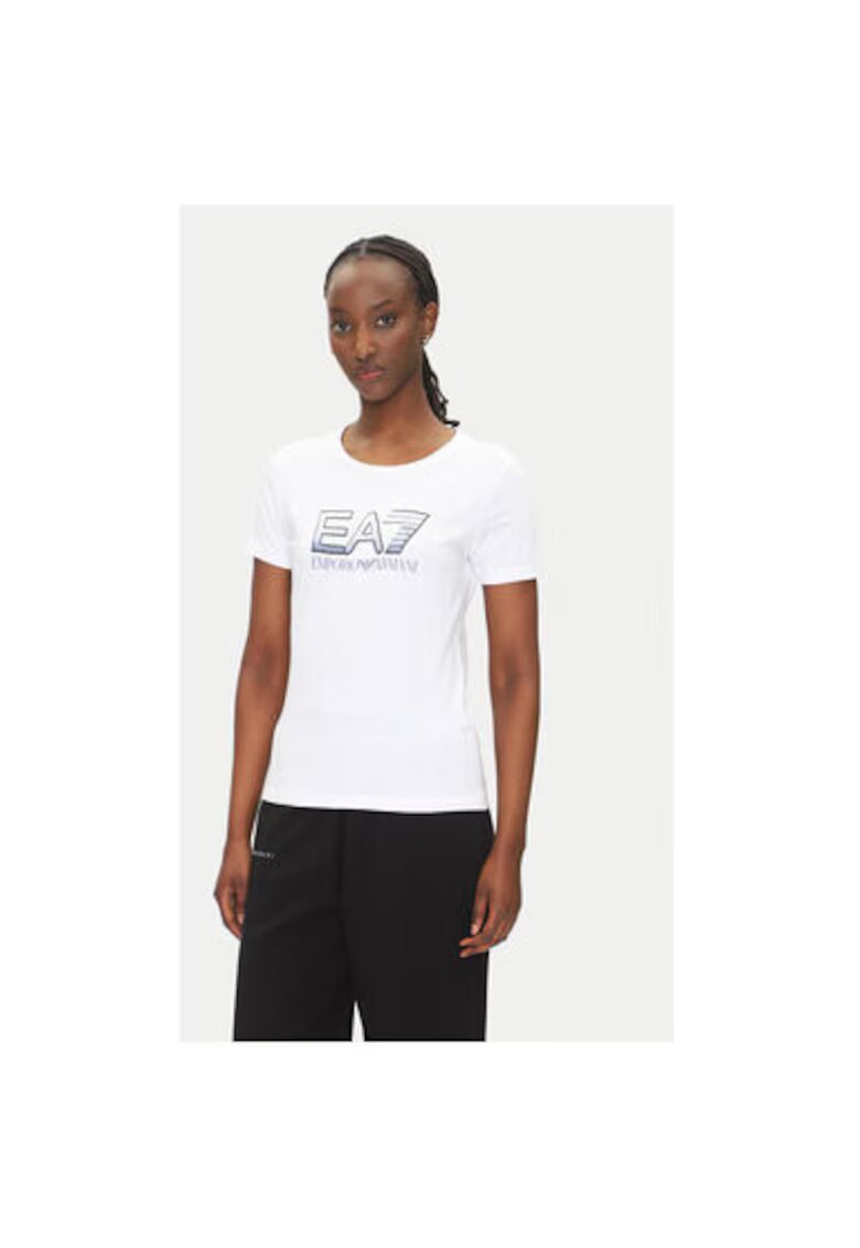 EA7 Дамска тениска Emporio Armani - 7W000183 AF10373 - Памук - Бял - Бял