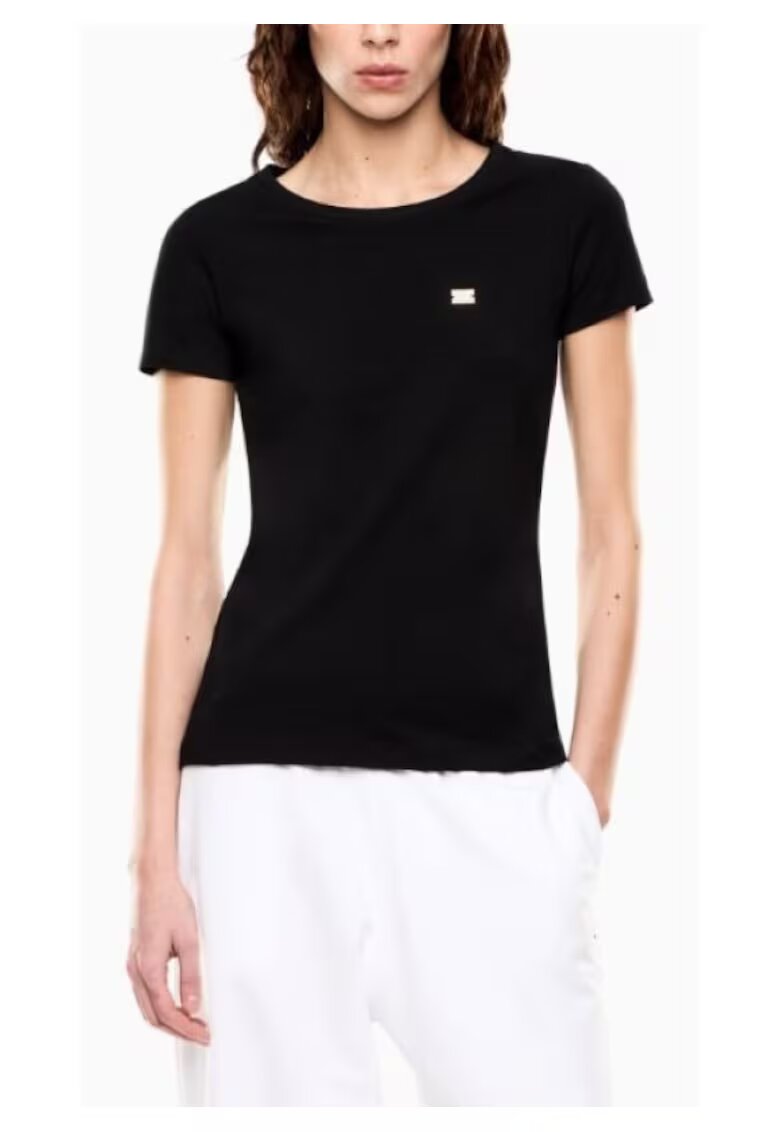 EA7 Дамска тениска TRAIN CORE LADY W SLIM TEE SS - Памук - Черна