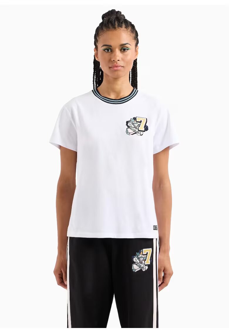 EA7 Дамска тениска W TEE SS - Памук - Бяла