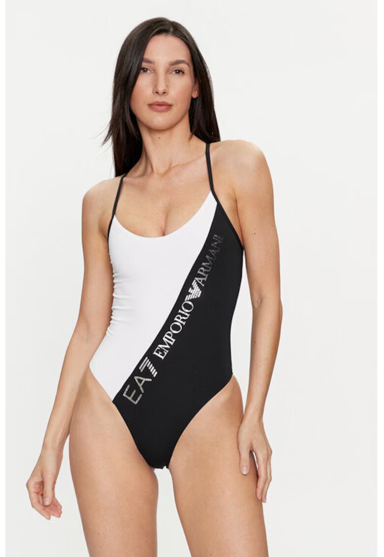 EA7 Дамски бански - Emporio Armani 303540173 - Полиестер - Бял - Бял