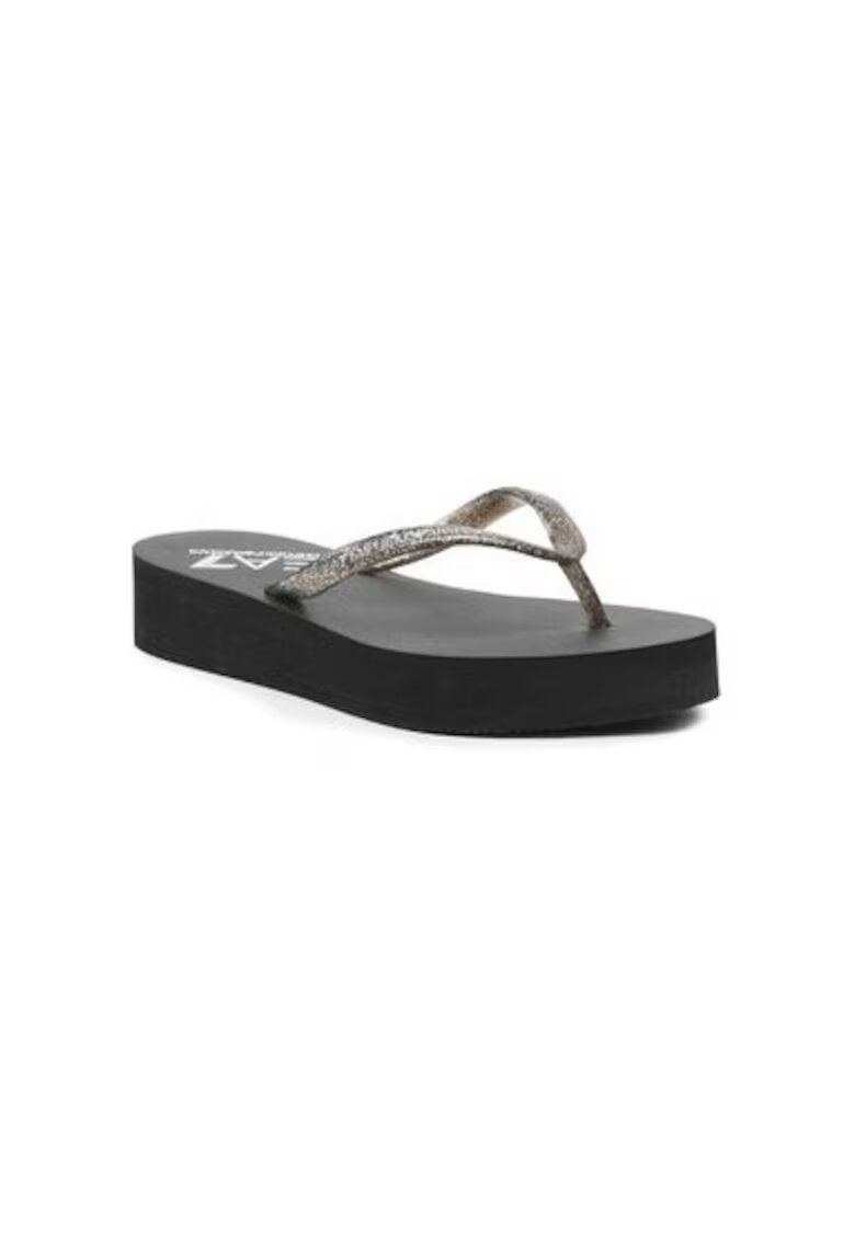 EA7 Дамски джапанки Emporio Armani - XFQ013 XK322 - Синтетика - 38 EU - Черен/Сребрист