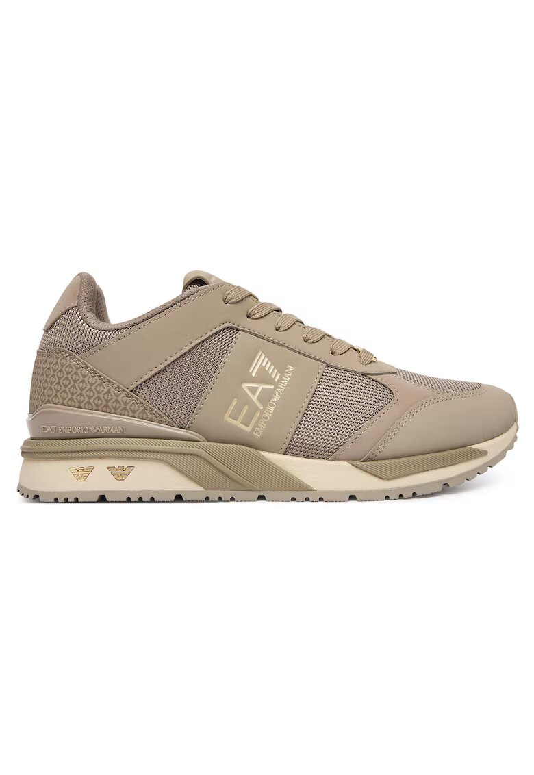 EA7 Дамски кецове - екологична кожа - кафяви - комплект от