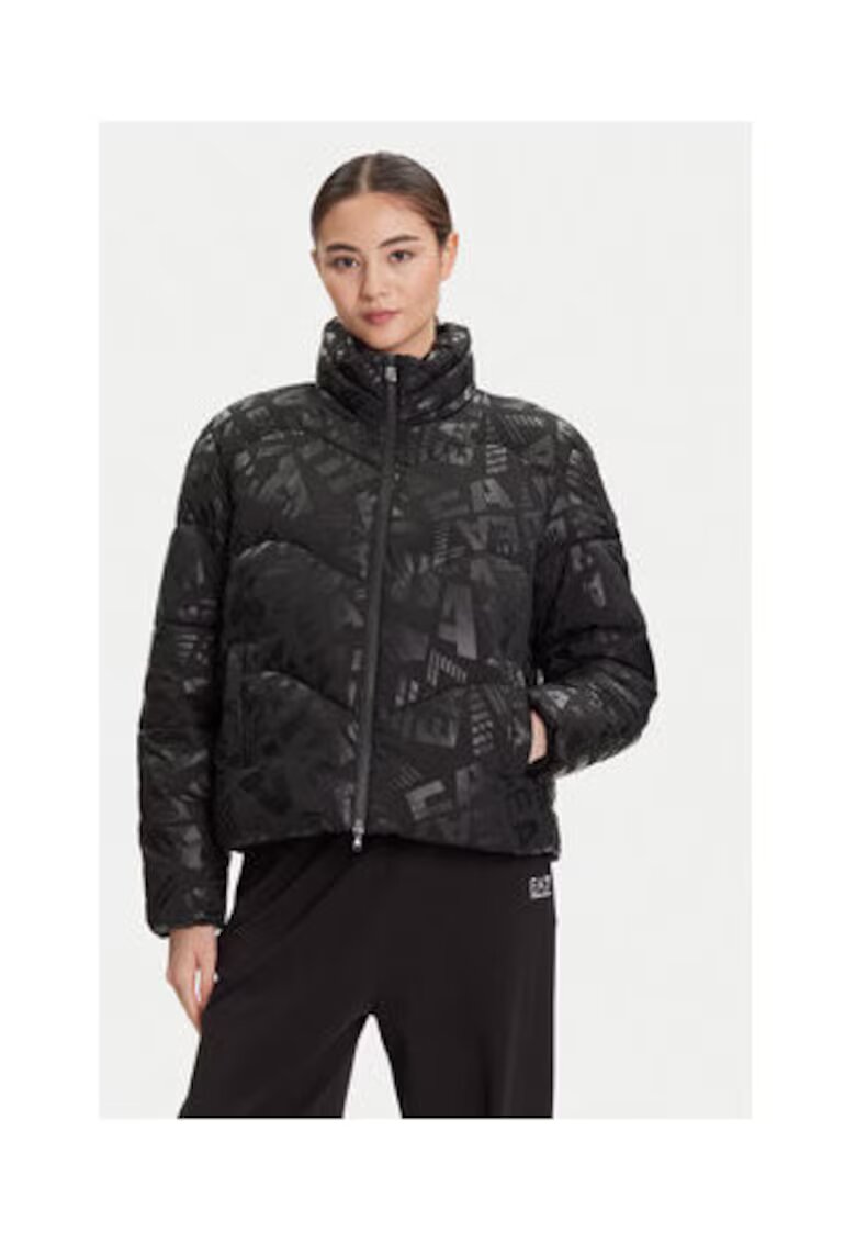 EA7 Дамско зимно яке - Emporio Armani черно - полиамид