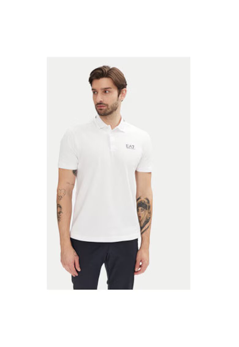 EA7 Мъжка поло риза Emporio Armani - 7M000184 AF13511 - Памук - 2XL INTL - Бяла