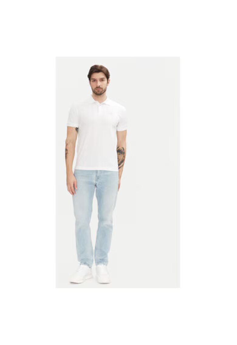 EA7 Мъжка поло тениска Emporio Armani - 8NPF14 PJVQZ - Памук/Еластан - 3XL INTL - Бяла