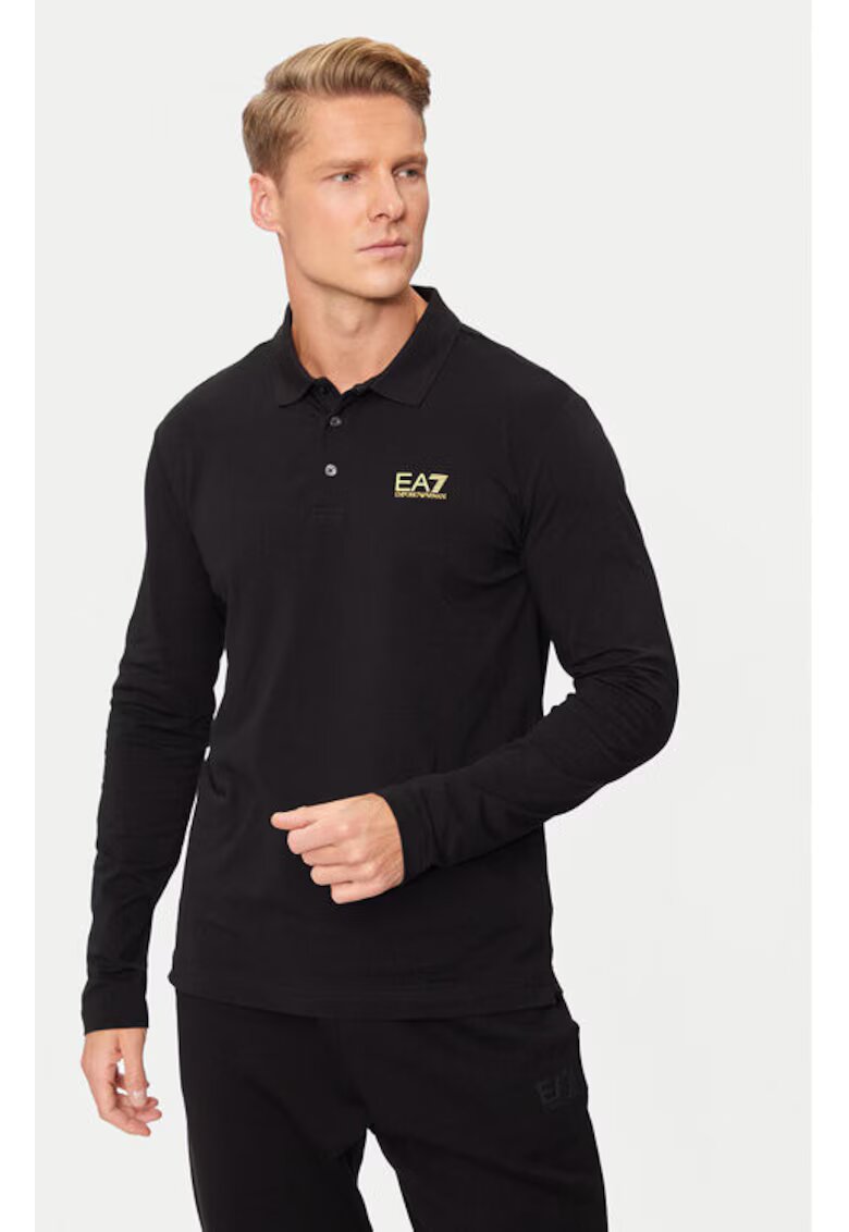 EA7 Мъжка тениска - Emporio Armani 304212727 - Памук - Черен - Черен