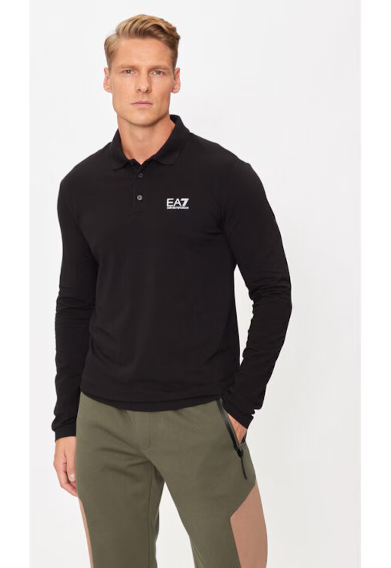 EA7 Мъжка тениска - Emporio Armani 304212758 - Памук - Черен - Черен