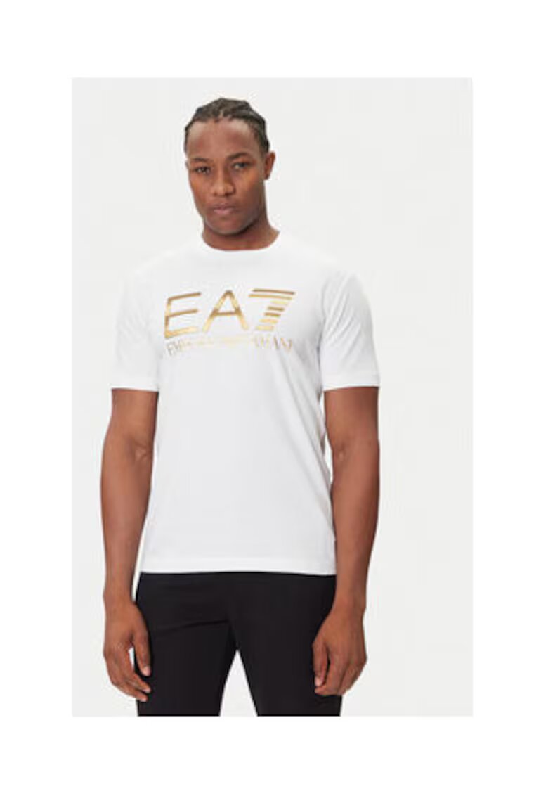 EA7 Мъжка тениска - Emporio Armani бяла - 100% памук