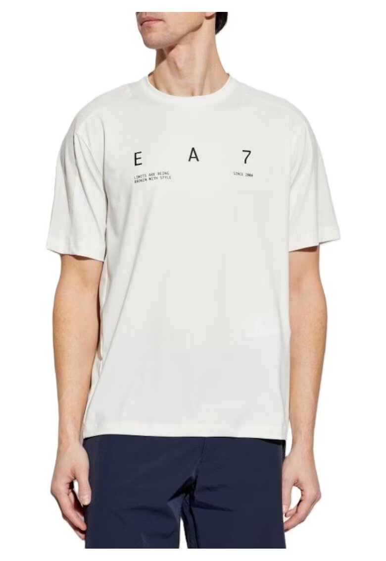 EA7 Мъжка тениска M TEE SS DIGITAL - Памук - Бяла