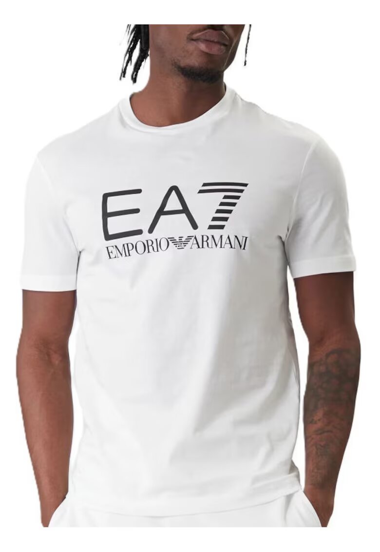 EA7 Мъжка тениска TRAIN CORE ID M BIG LOGO TEE SS CO CC - Памук - Бяла