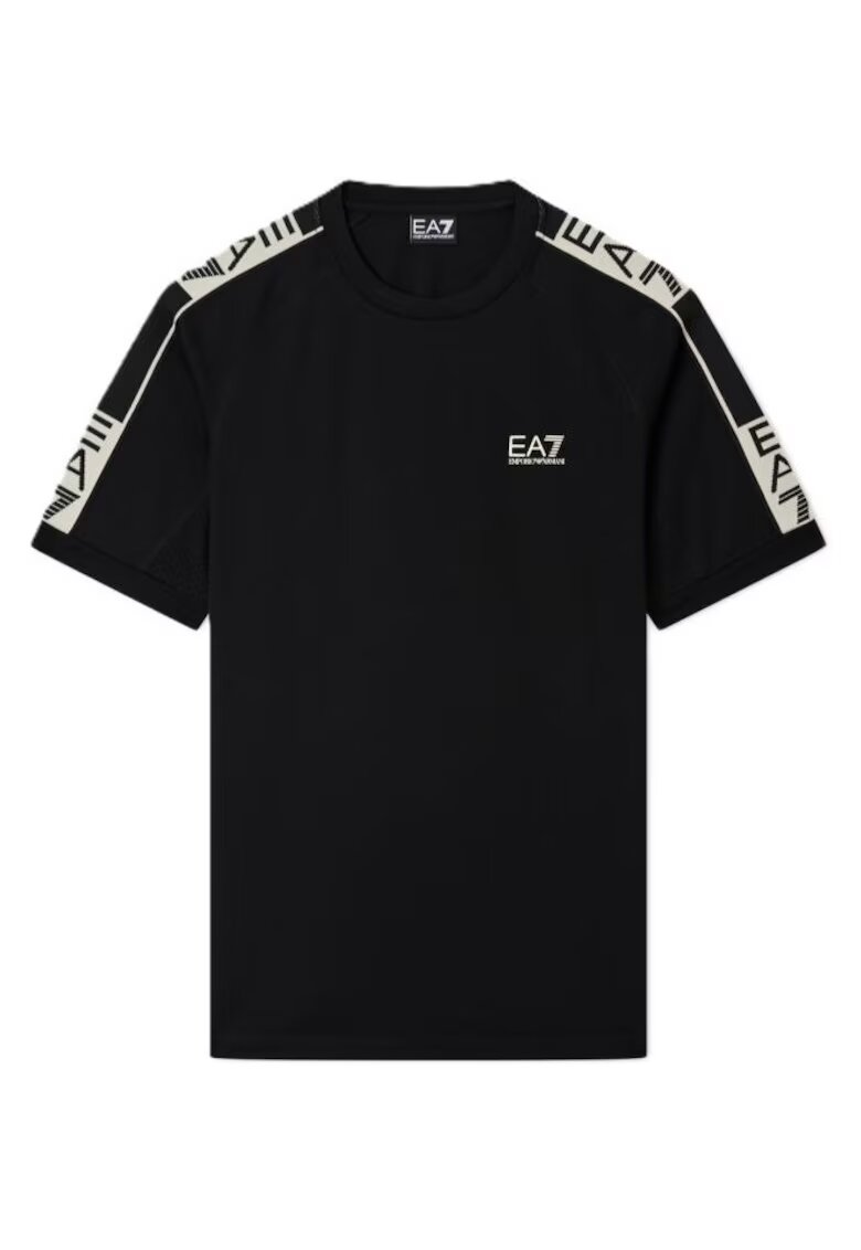 EA7 Мъжка тениска TRAIN GRAPHIC SERIES M TEE SS SPECIAL TAPE - полиестер - черна