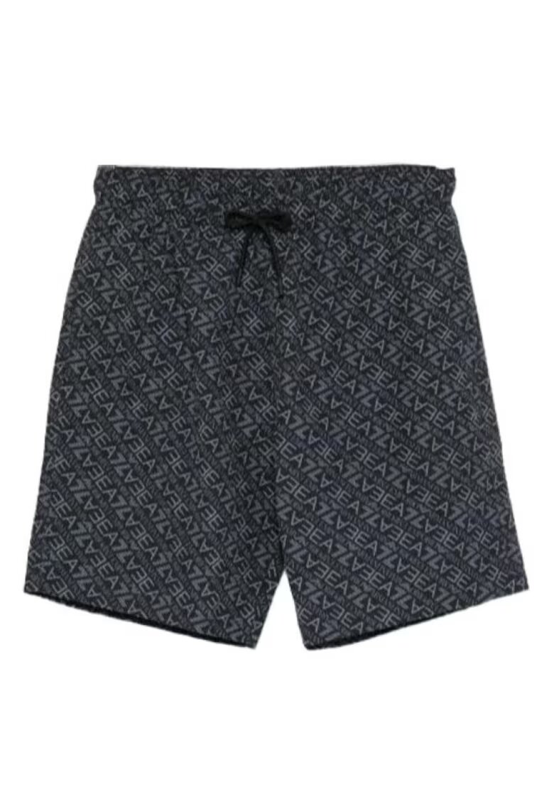 EA7 Мъжки бански WATER SPORTS BW M DIAGONAL MONOGRAM BERMUDA - Полиестер -