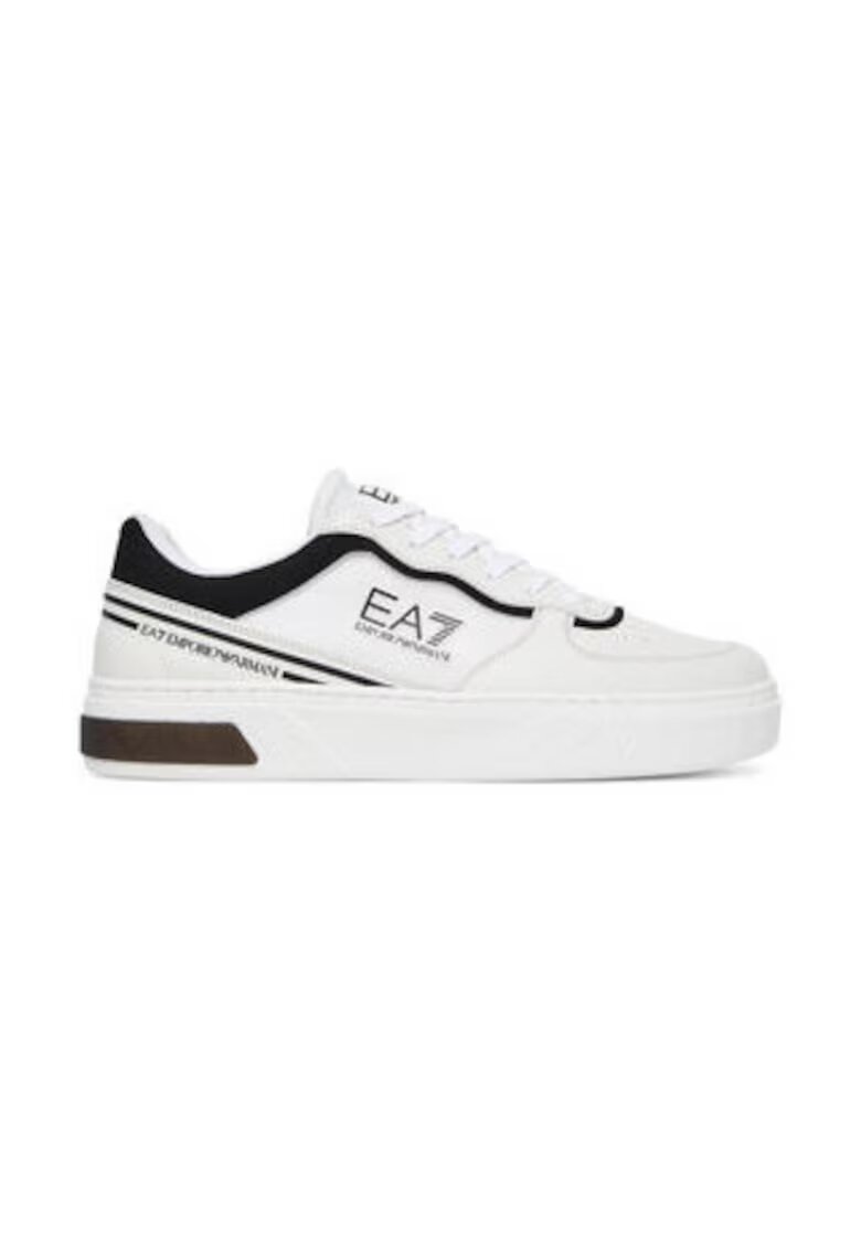 EA7 Мъжки кецове - Emporio Armani 305577627 - еко кожа - бял/черен