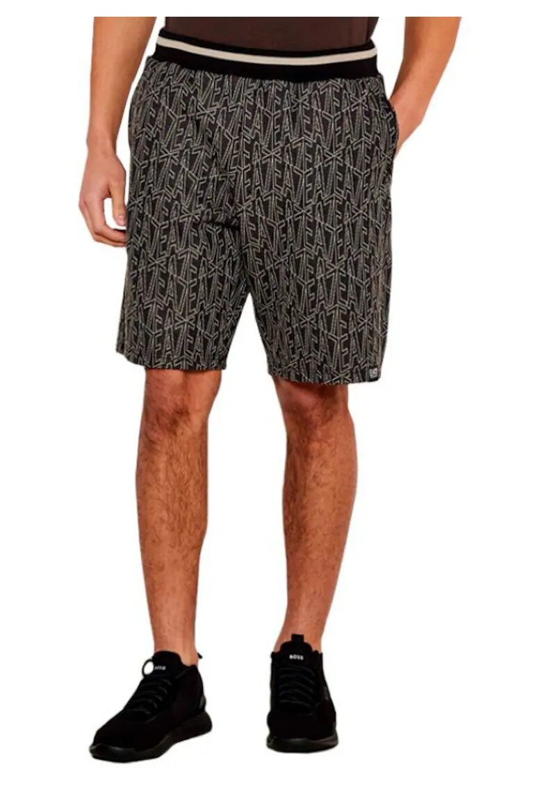 EA7 Мъжки шорти Bermuda Monogram Jacquard - памук -