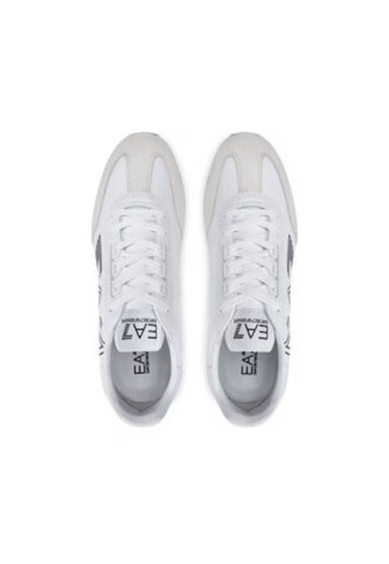 EA7 Мъжки спортни обувки Emporio Armani 304466137 - естествена кожа - бяло