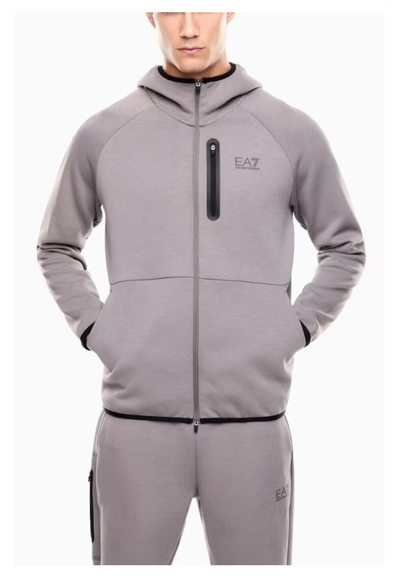 EA7 Мъжки суичър с цип NATURAL VENTUS7 M HOODIE FZ - Памук -