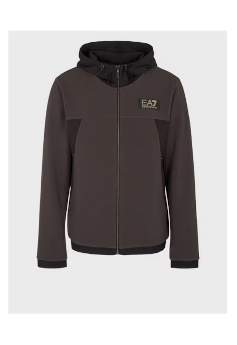EA7 Мъжки суитшърт с цип M Hoodie Fz St Pq - Памук -