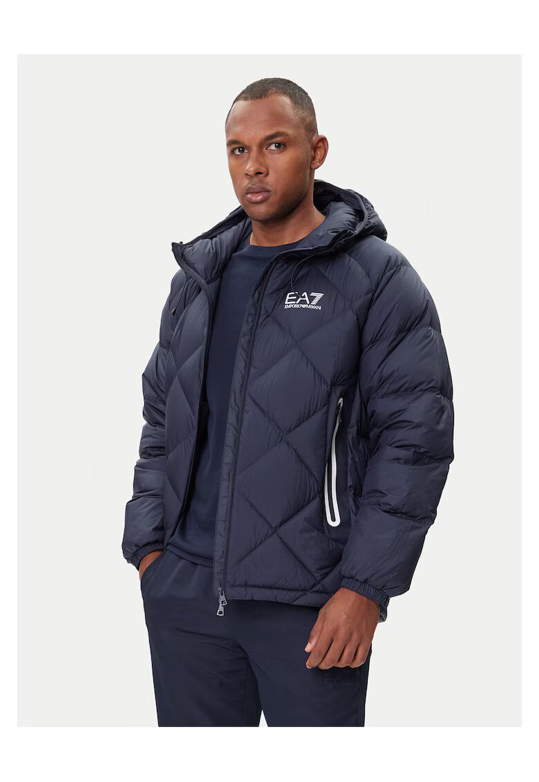 EA7 Мъжко пухено яке Emporio Armani - тъмносиньо