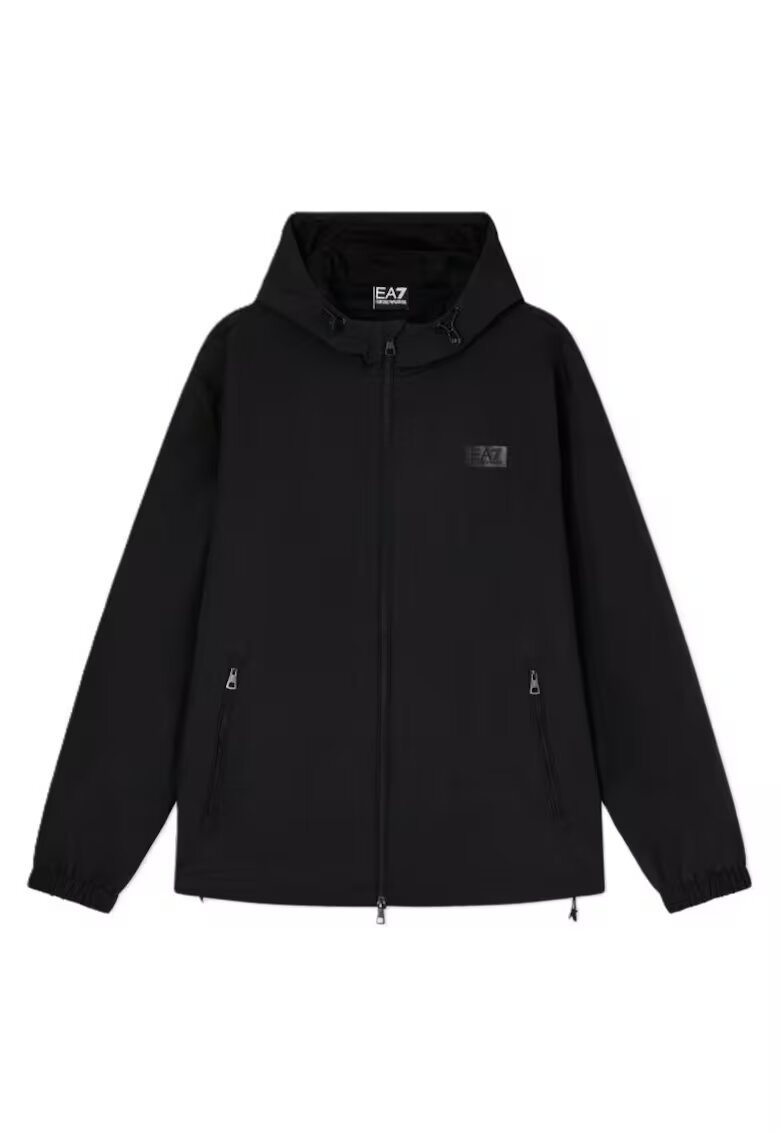 EA7 Мъжко яке TRAIN LOGO SERIES M OVERSIZE LOGO JACKET PL - полиамид - черно