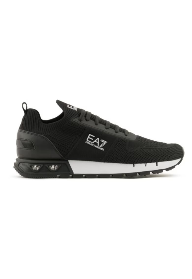 EA7 Спортни обувки за Lifestyle Evolution - BLACK WHITE LEGACY KNIT - X8X171-XK373-N181 - Черно