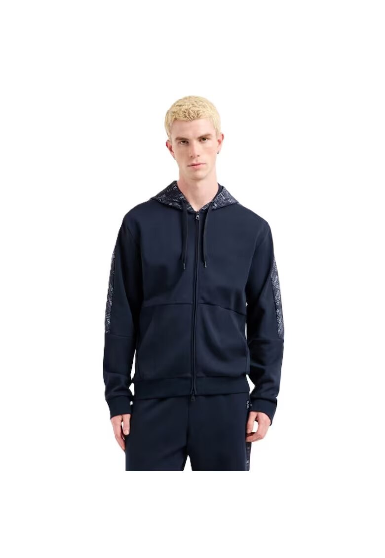 EA7 Суичър с цип M HOODIE FZ MONOGRAM PRINTED-7M000209-AF12660-UB102