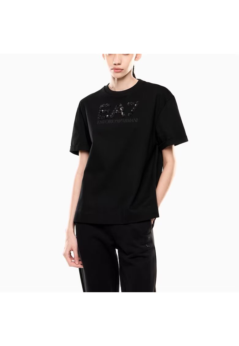 EA7 Тениска TRAIN LOGO SERIES W TEE SS CRYSTAL-7W000540-AF12957-UC001