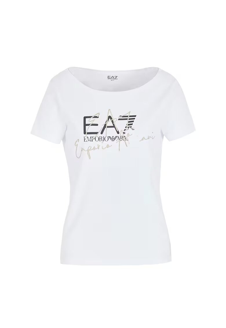 EA7 Тениска W Handwritten Tee Crossover - 3RTT30-TJDLZ-1100 - Дамска - Бяла