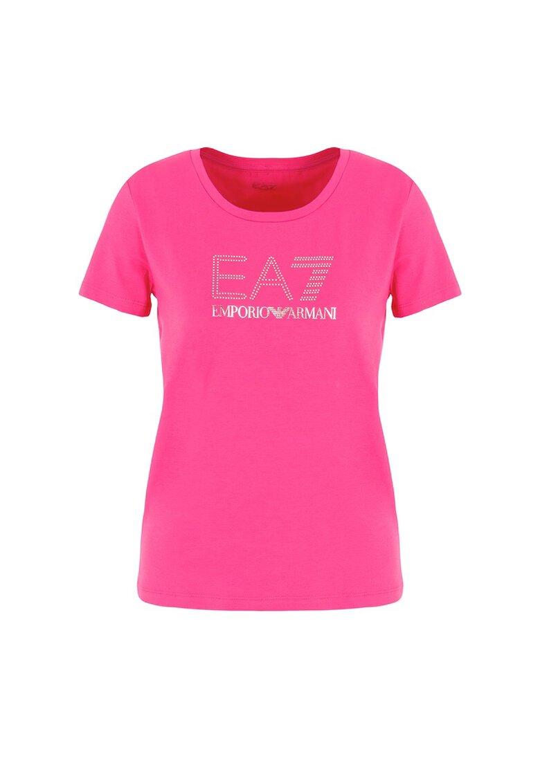 EA7 Тениска W Studs Tee Crossover - 8NTT24-TJ2HZ-1417 - Дамска - Розова