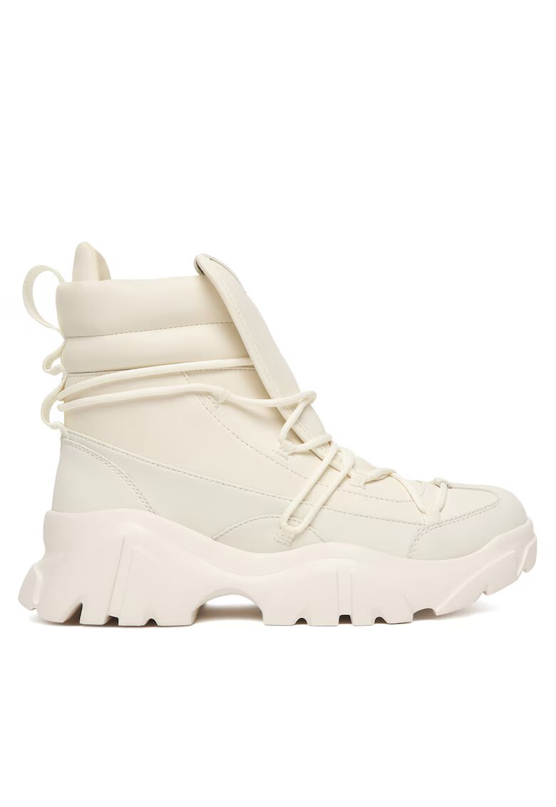 EA7 Унисекс боти - Off White+Gold Logo - екологична кожа - модел 7X000335 AF18611 MZ1