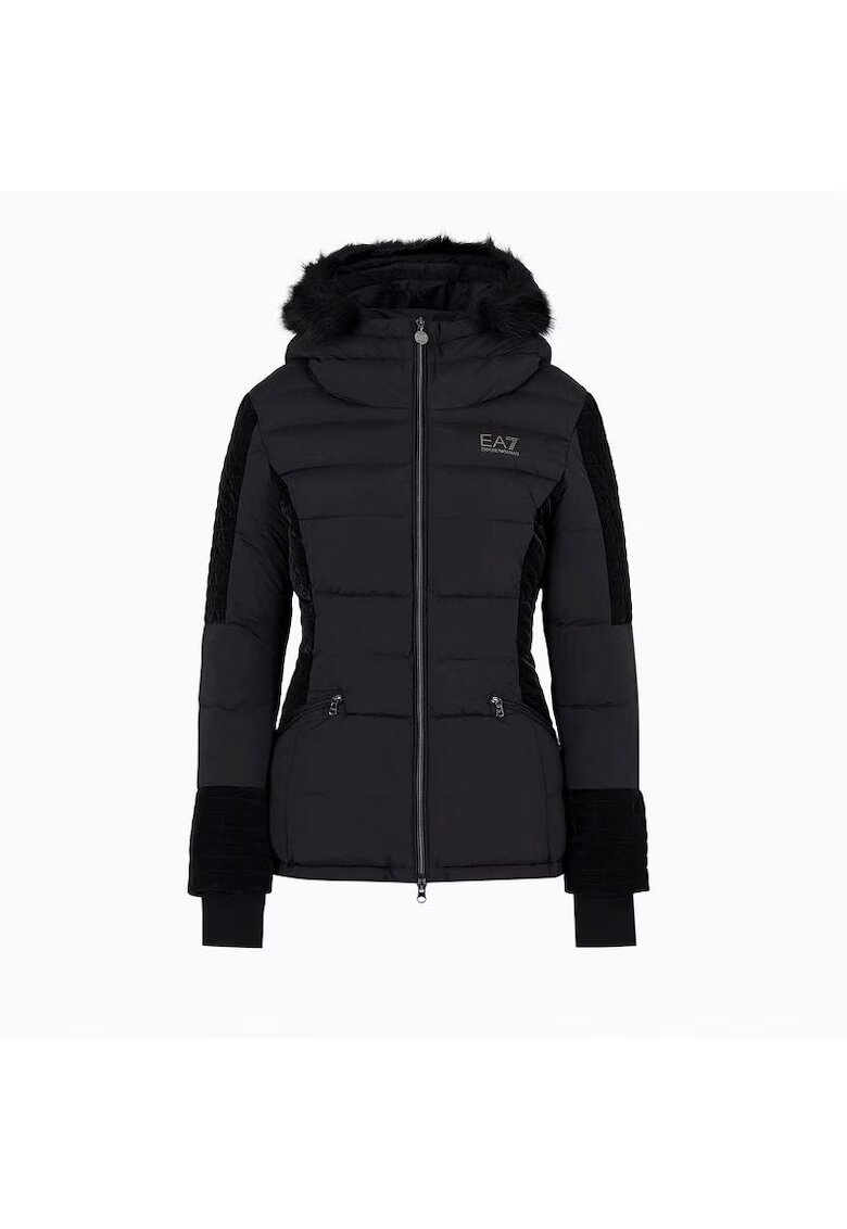 EA7 Яке за жени - w jacket medium padded mix material - 6RTB14-TNDAZ-1200 - Черно