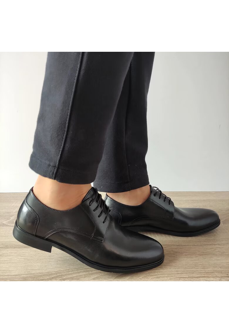ELDEMAS Елегантни мъжки обувки 9122-3 Black - черни