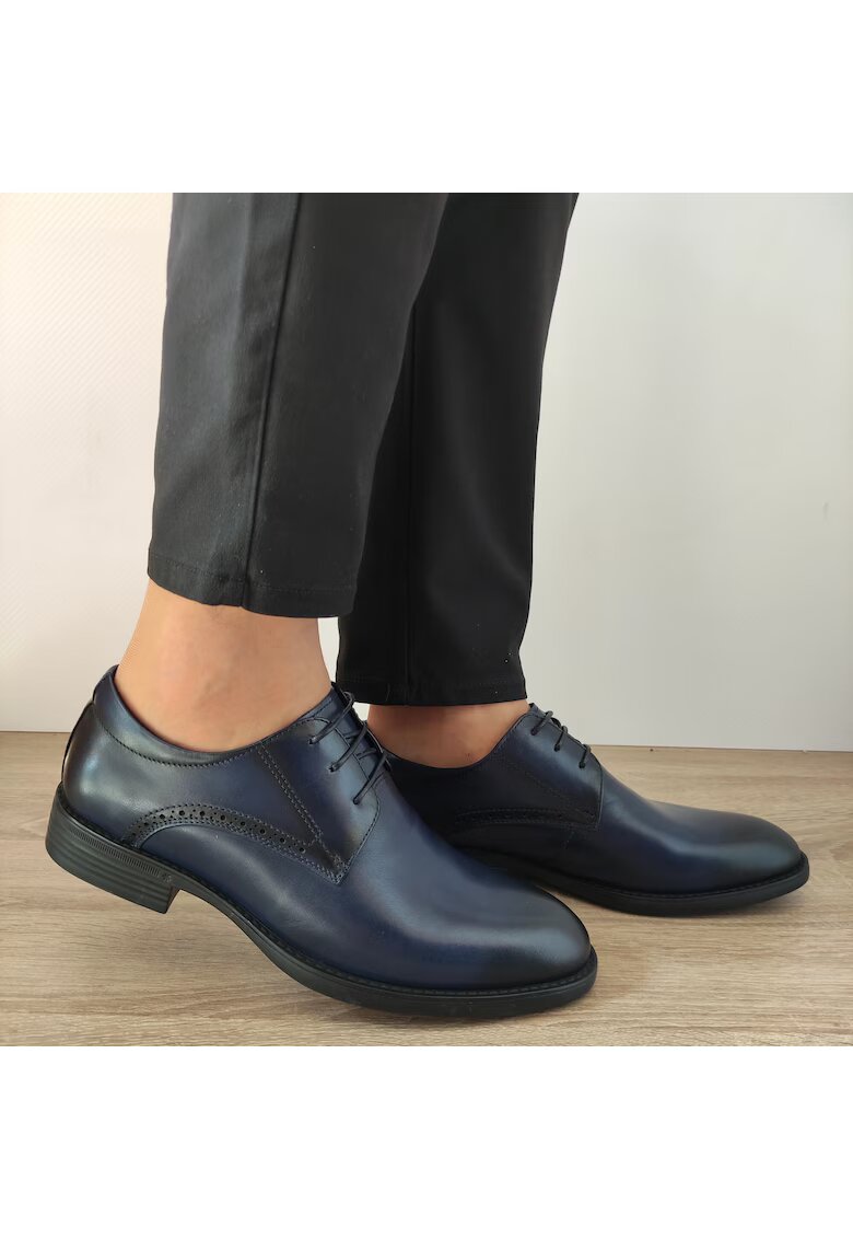 ELDEMAS Елегантни мъжки обувки Hkh2558 Blue - Сини
