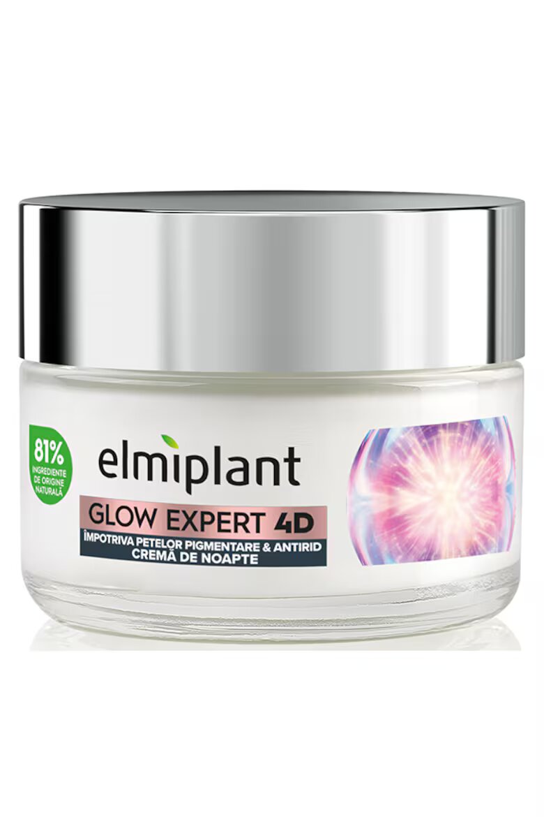 Elmiplant Нощен крем Glow Expert 4D Против пигментни петна Против бръчки С ниацинамид и бакучиол 50 мл