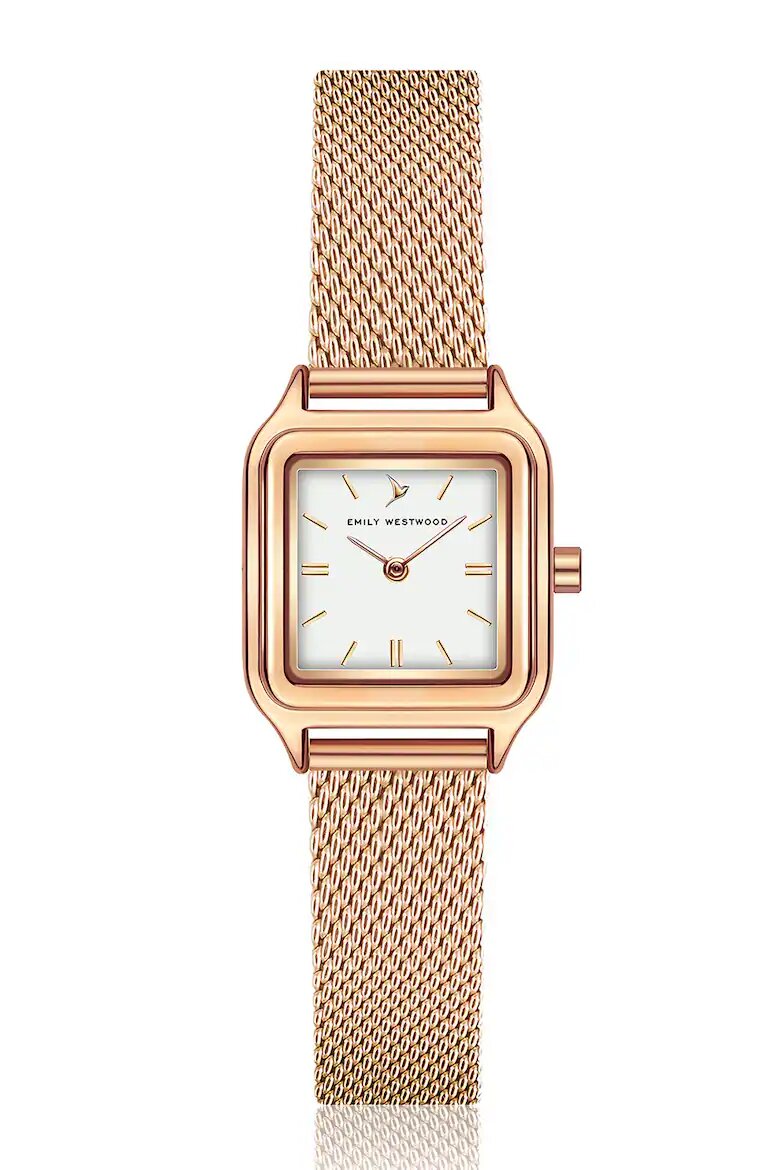 Emily Westwood Часовник с мрежеста верижка Rose Gold