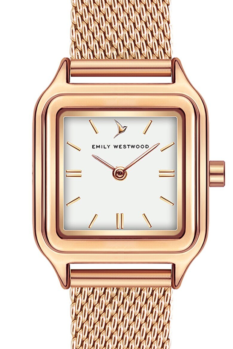 Emily Westwood Часовник с мрежеста верижка Rose Gold