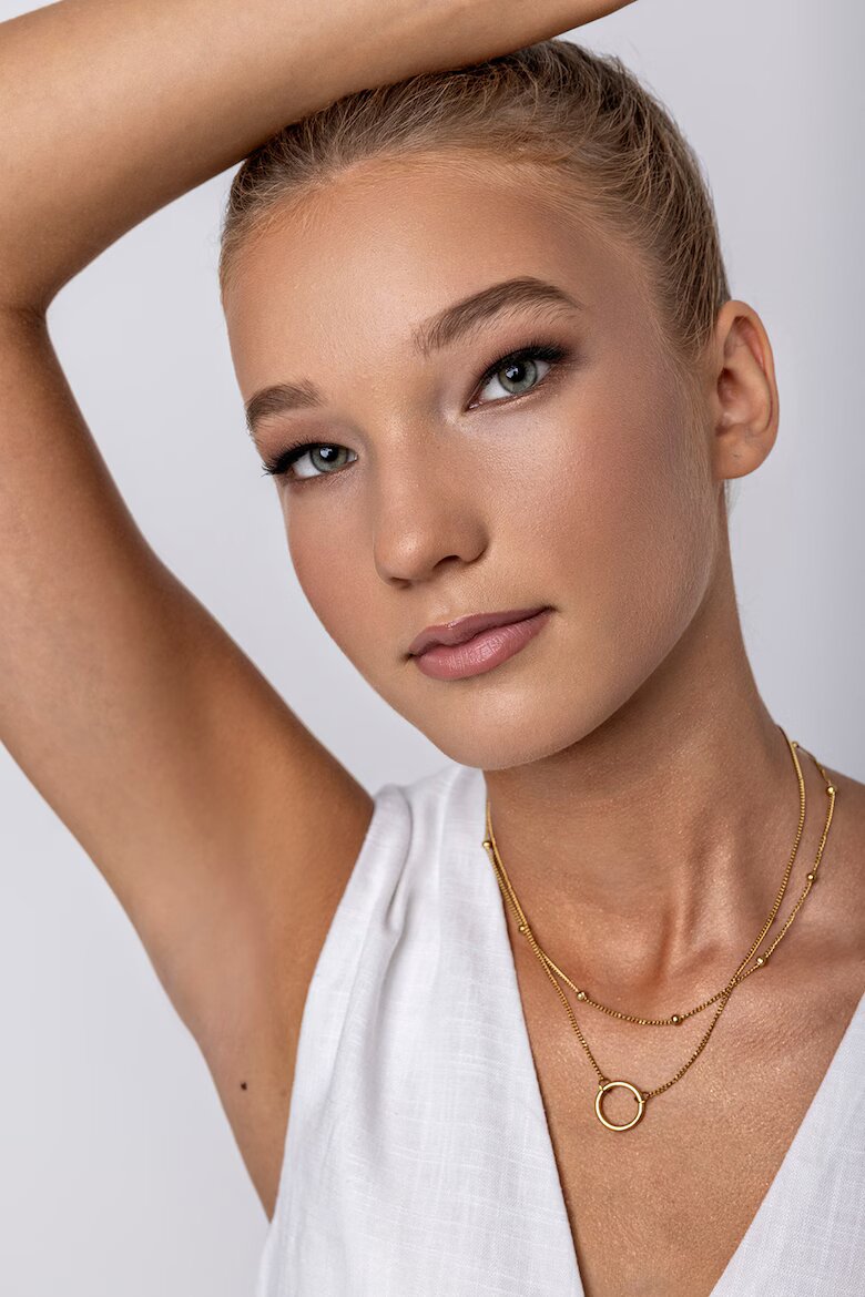 Emily Westwood Двуредово колие от неръждаема стомана