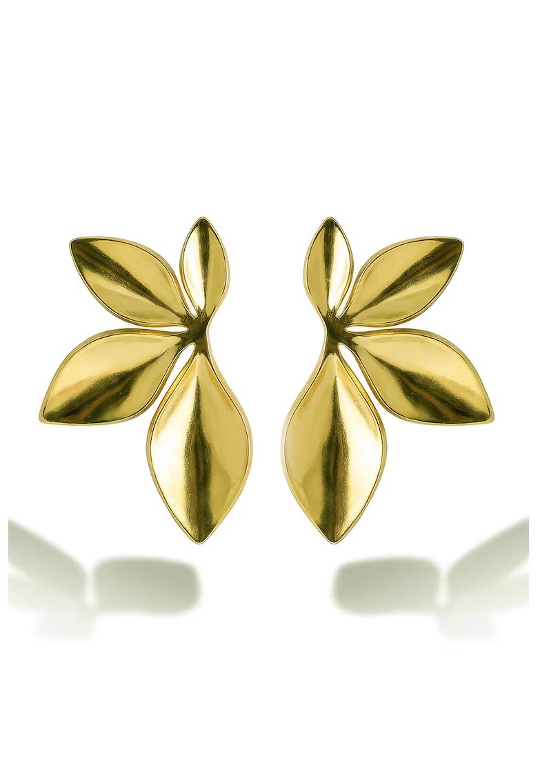 Emily Westwood Флорални обеци с покритие от 18K злато