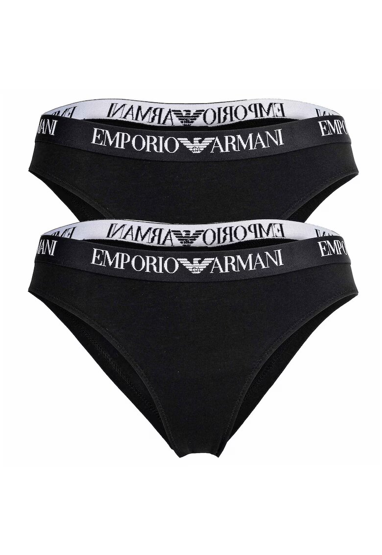 Emporio Armani Бикини тип бразилиана с лого на талията - 2 чифта