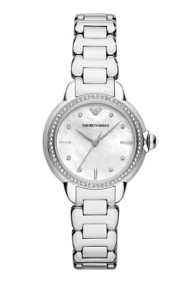 Emporio Armani Часовник с кристали Сребрист