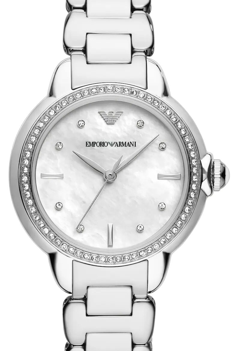 Emporio Armani Часовник с кристали Сребрист