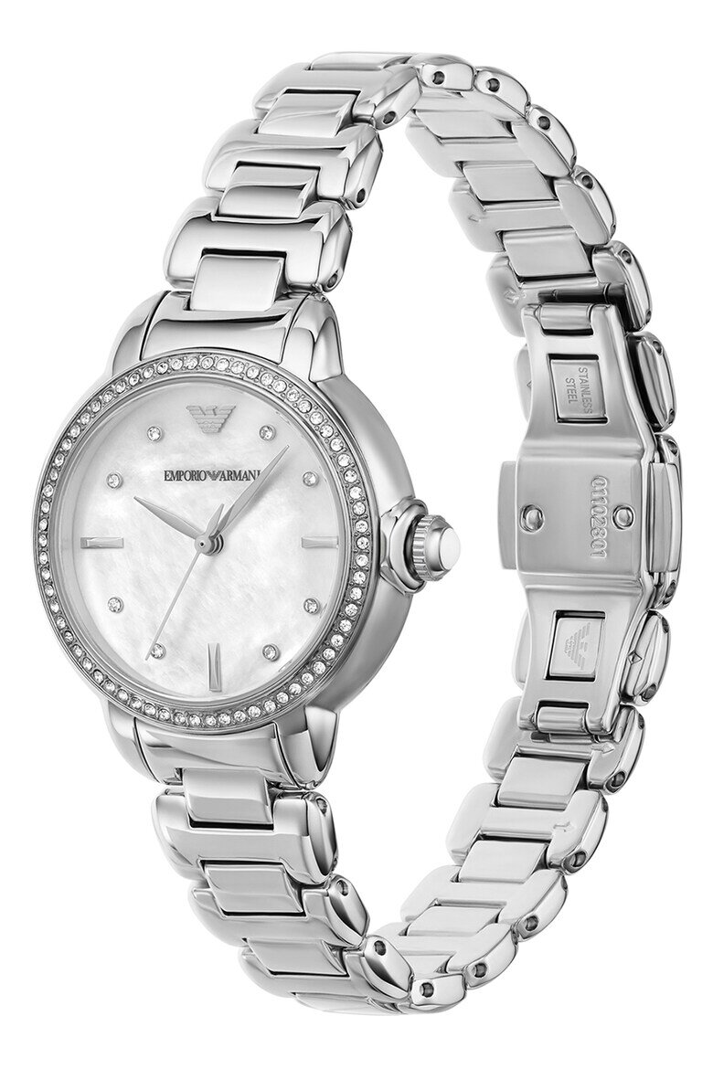Emporio Armani Часовник с кристали Сребрист