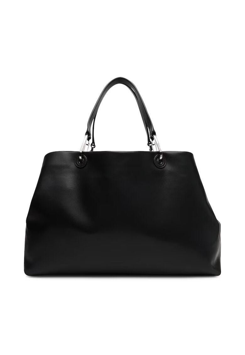 Emporio Armani Дамска чанта черна - от екологична кожа