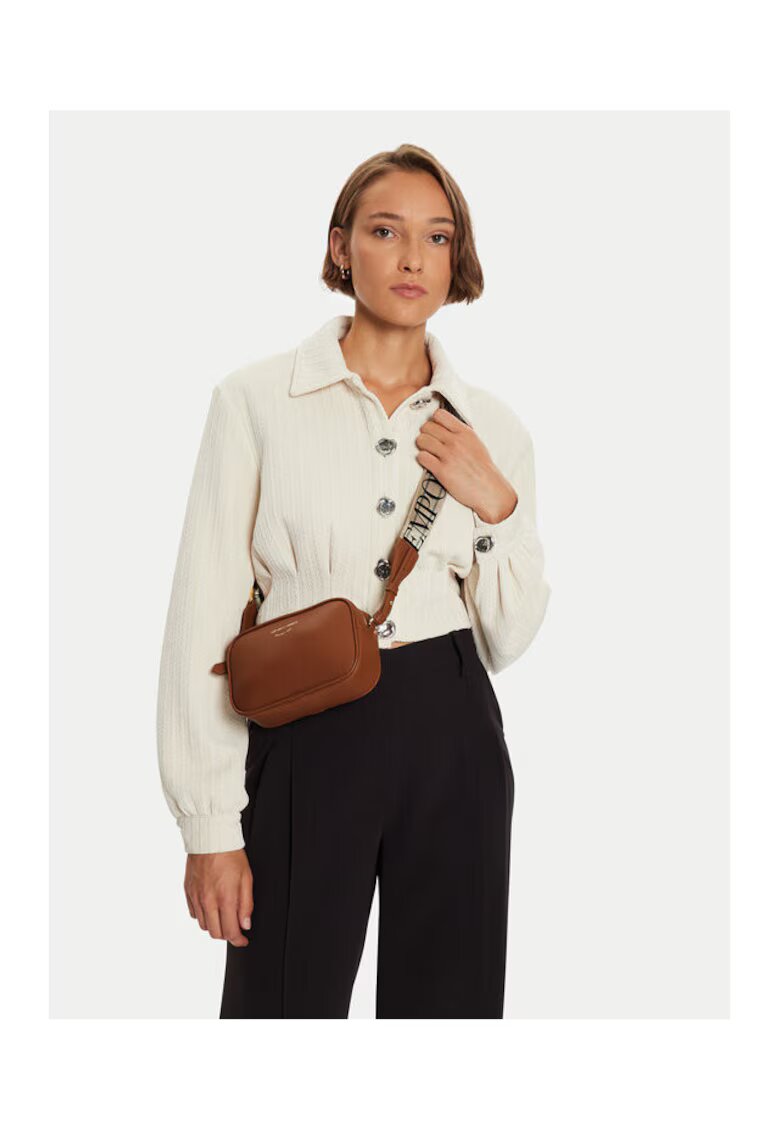 Emporio Armani Дамска чанта екологична кожа - кафява - модел EW000537 AF12103 M60