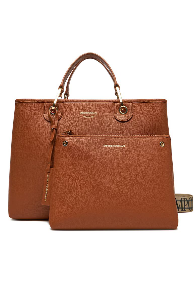 Emporio Armani Дамска чанта - екологична кожа - кафява - One Size INTL